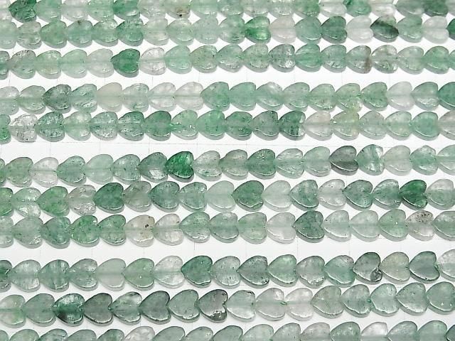 【動画】グリーンアベチュリン 縦穴ハート6×6mm 1連(約36cm) サムネイル3