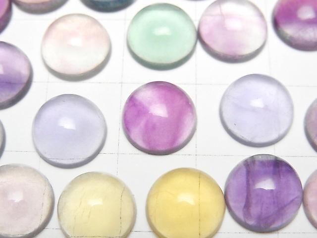【動画】マルチカラーフローライトAAA ラウンド カボション10×10mm 5個 サムネイル2