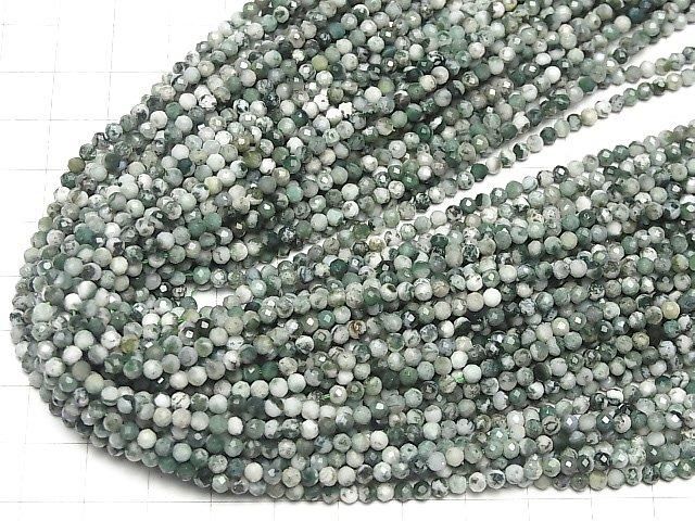 【動画】【素晴らしい輝き】ツリーアゲート ラウンドカット3mm 1連(約37cm) サムネイル4