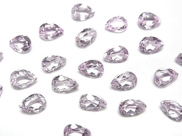 【動画】宝石質クンツァイトAAA ルース ペアシェイプファセットカット7×5mm 1粒の画像