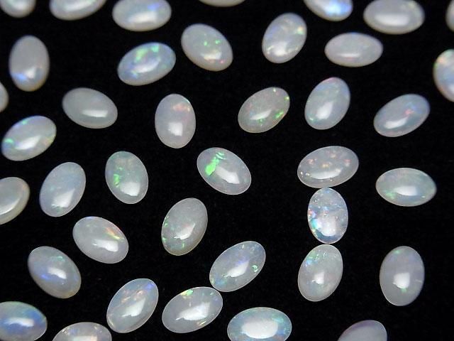 【動画】オーストラリア産オパールAAA- オーバル カボション6×4mm 2個 サムネイル3
