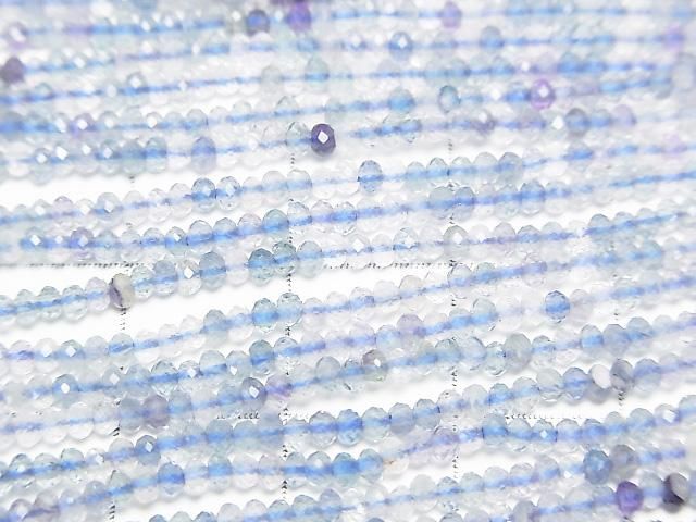 【動画】【素晴らしい輝き】マルチカラーフローライトAA++ 極小ボタンカット2×2×1.5mm 1連(約36cm) サムネイル2