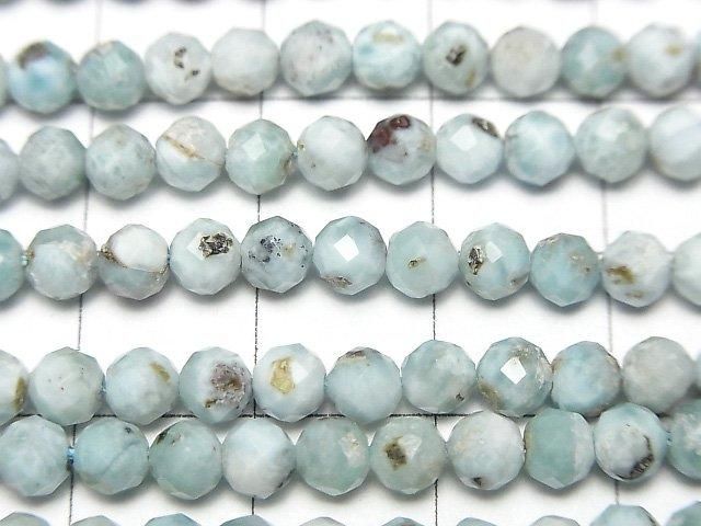 【動画】【素晴らしい輝き】ラリマーAA ラウンドカット4mm 半連/1連(約36cm) サムネイル2
