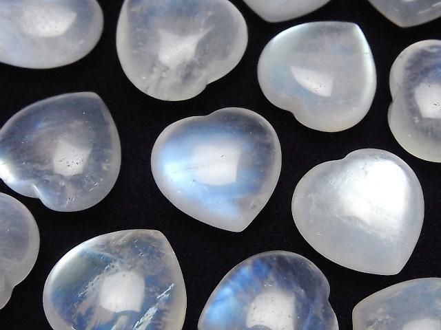 【動画】ロイヤルブルームーンストーンAAA- 穴なしハート16~18mm 1個の画像