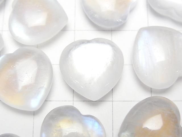【動画】ロイヤルブルームーンストーンAAA- 穴なしハート16~18mm 1個 サムネイル2