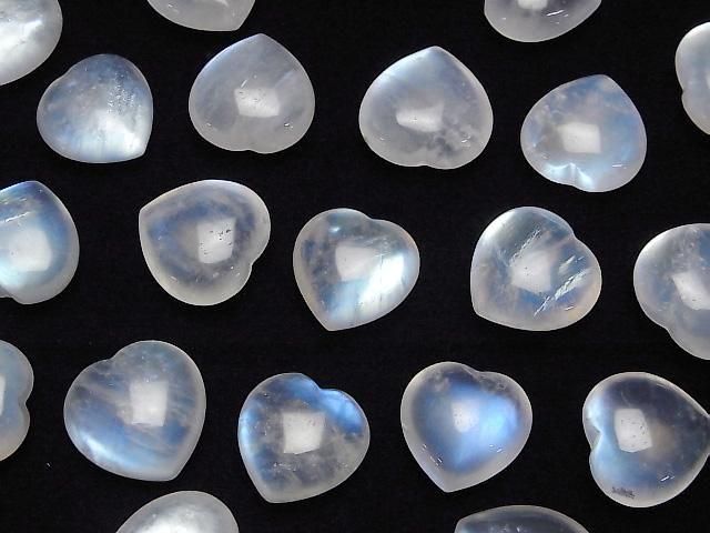 【動画】ロイヤルブルームーンストーンAAA- 穴なしハート16~18mm 1個 サムネイル4