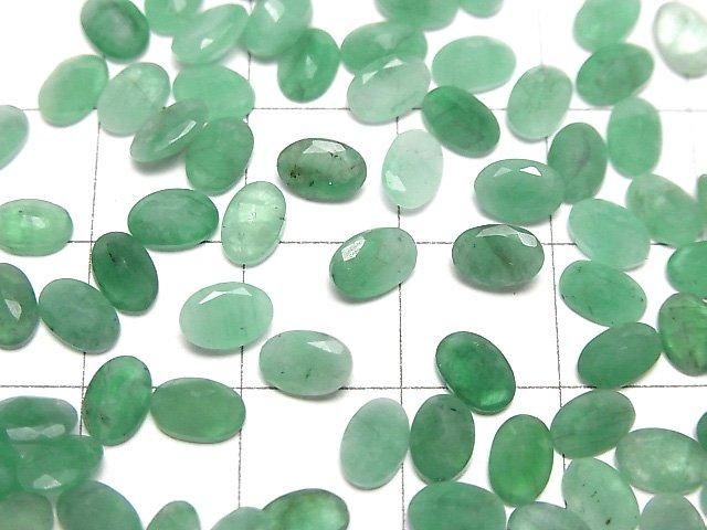 【動画】エメラルドAA+ ルース オーバルファセットカット6×4mm 2粒 サムネイル3