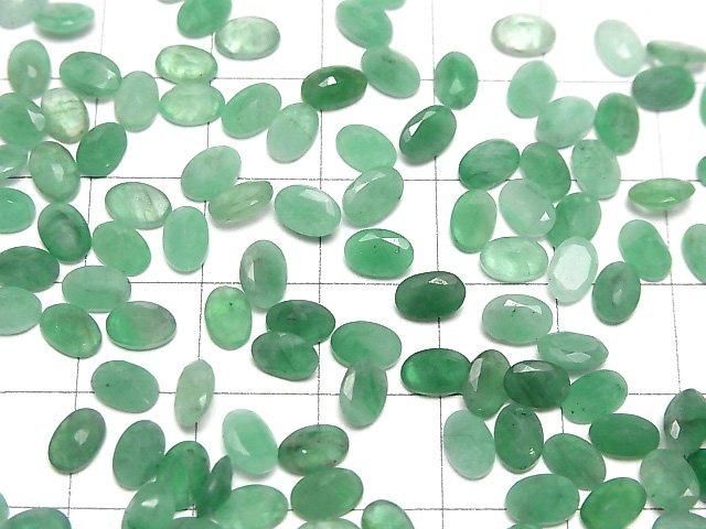 【動画】エメラルドAA+ ルース オーバルファセットカット6×4mm 2粒 サムネイル4