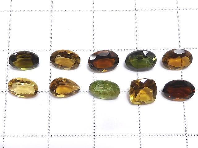 【動画】【1点もの】宝石質トルマリンAA++ ルース ファセットカット 10粒セット NO.189 サムネイル2