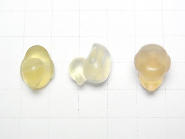 【動画】ゴールデンフローライトAAA あひるモチーフ 13×15mm 【穴なし】 3個 サムネイル2