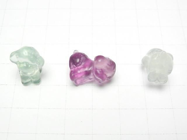 【動画】マルチカラーフローライトAAA プードルモチーフ 17×13mm 【穴なし】 5個 サムネイル2