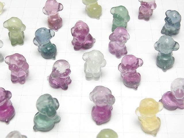 【動画】マルチカラーフローライトAAA プードルモチーフ 17×13mm 【穴なし】 5個 サムネイル4