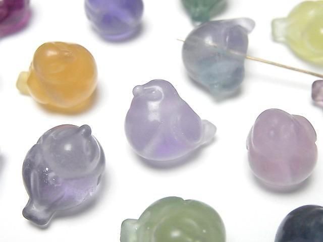 【動画】マルチカラーフローライトAAA 小鳥モチーフ 13×17mm 【貫通穴】 5個の画像