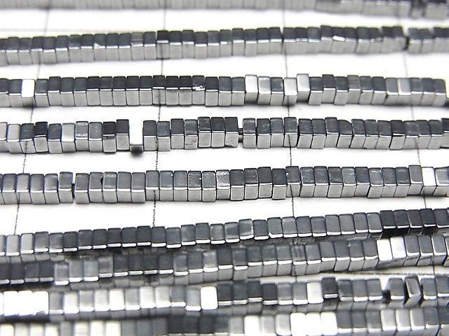 【動画】【素晴らしい輝き】高純度テラヘルツ鉱石 スクエアロンデル(ディスク)1.5×1.5×1mm 1連(約36cm) サムネイル2