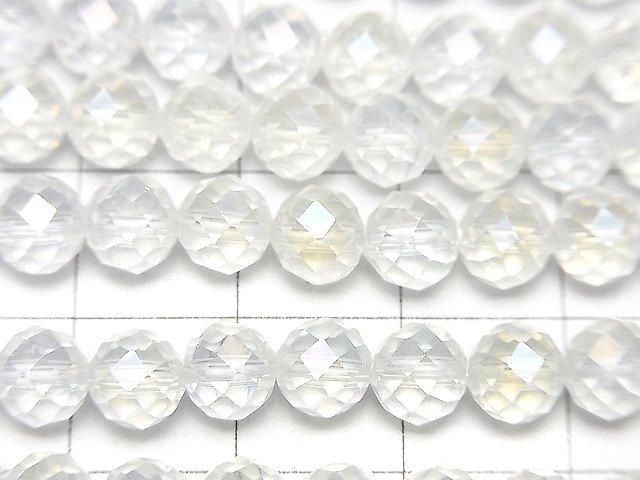 【動画】【素晴らしい輝き】アクアクリスタル 64面ラウンドカット6mm 半連/1連(約36cm) サムネイル2