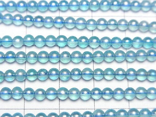 【動画】ライトブルーフラッシュクリスタル ラウンド3mm 1連(約32cm) サムネイル2