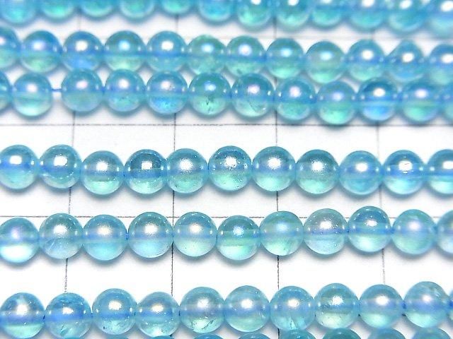 【動画】ライトブルーフラッシュクリスタル ラウンド4mm 1連(約36cm) サムネイル2