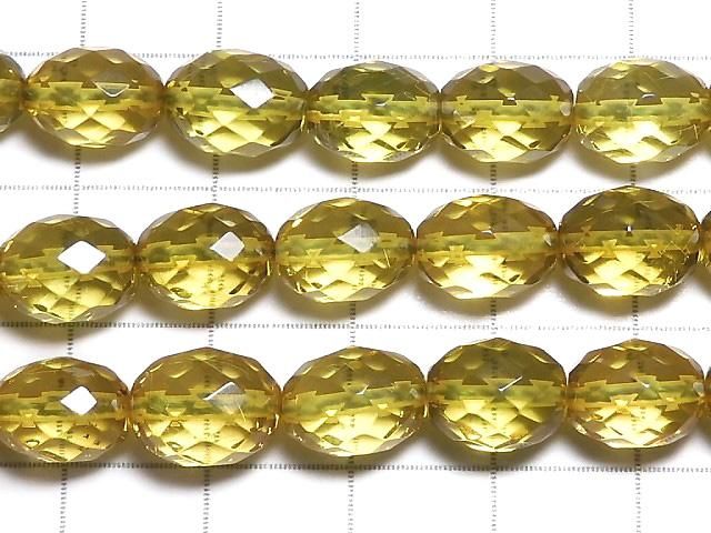 【動画】【1点もの】グリーンアンバーAAA- ライスカット10.5×7.5×7.5mm 1連(約39cm) NO.5 サムネイル2