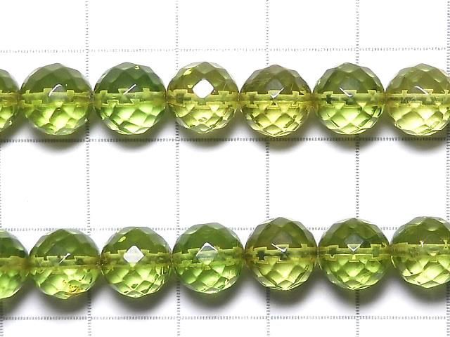 【動画】【1点もの】グリーンアンバーAAA- ラウンドカット7.5mm 1連(ネックレス) NO.4 サムネイル2
