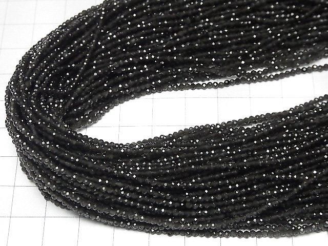 【動画】【素晴らしい輝き】レインボーオブシディアンAAA ラウンドカット2mm 1連(約36cm) サムネイル4