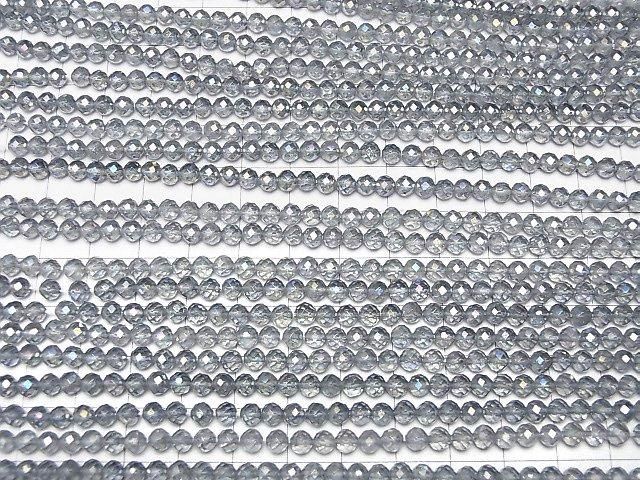 【動画】【素晴らしい輝き】グレーフラッシュクリスタル ラウンドカット4mm 1連(約36cm) サムネイル3