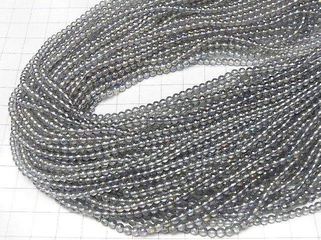 【動画】グレーフラッシュクリスタル ラウンド3mm 1連(約36cm) サムネイル4
