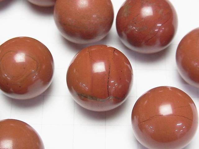 【動画】レッドジャスパー スフィア・ラウンド20mm 2個 サムネイル2