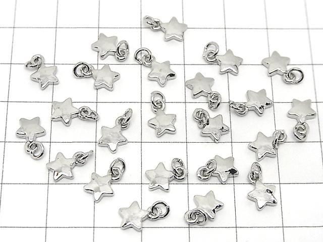 メタルパーツ 丸カン付きエンドチャーム スター(星)6×6mm シルバーカラー 3個 サムネイル4
