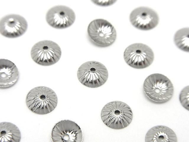 メタルパーツ ビーズキャップ6×6×1.6mm シルバーカラー 10個の画像