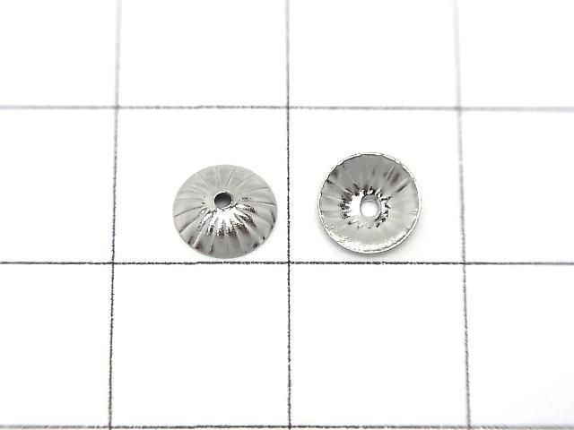 メタルパーツ ビーズキャップ6×6×1.6mm シルバーカラー 10個 サムネイル2