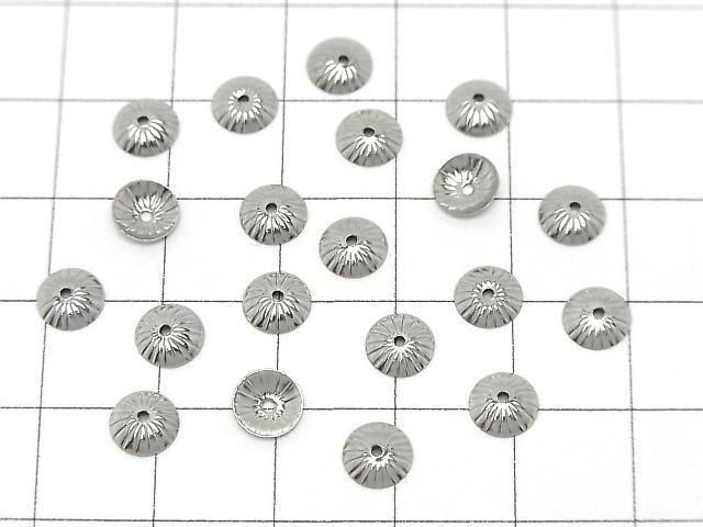 メタルパーツ ビーズキャップ6×6×1.6mm シルバーカラー 10個 サムネイル4