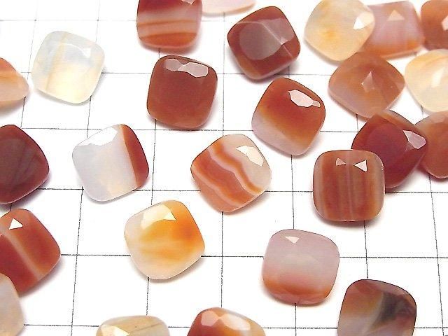 【動画】ミックスカーネリアン ルース スクエアファセットカット10×10mm 3粒 サムネイル3