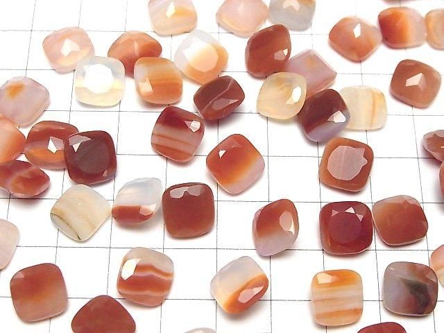 【動画】ミックスカーネリアン ルース スクエアファセットカット10×10mm 3粒 サムネイル4