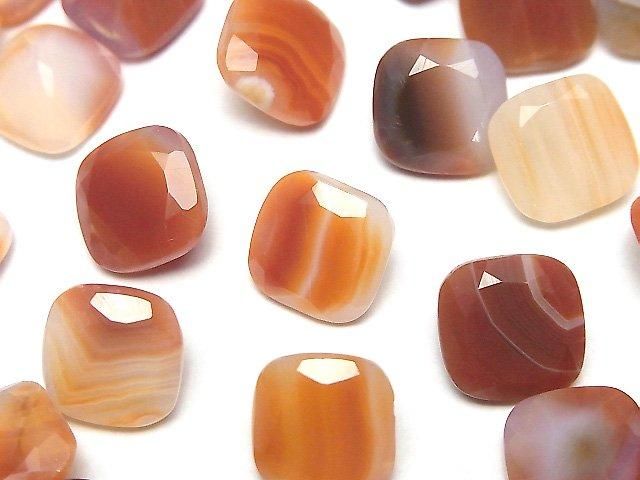 【動画】ミックスカーネリアン ルース スクエアファセットカット12×12mm 2粒の画像