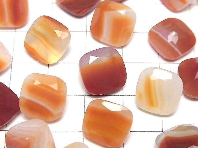 【動画】ミックスカーネリアン ルース スクエアファセットカット12×12mm 2粒 サムネイル2