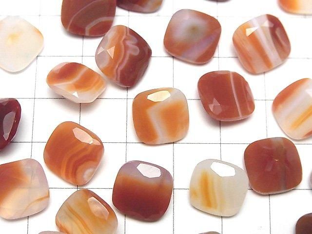 【動画】ミックスカーネリアン ルース スクエアファセットカット12×12mm 2粒 サムネイル3