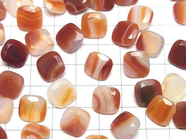 【動画】ミックスカーネリアン ルース スクエアファセットカット12×12mm 2粒 サムネイル4