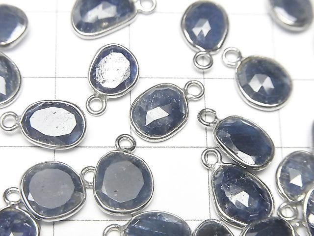 【動画】宝石質ブルーサファイアAA++ 枠留めフリーフォーム ローズカット【片カン】 SILVER925 3個 サムネイル2