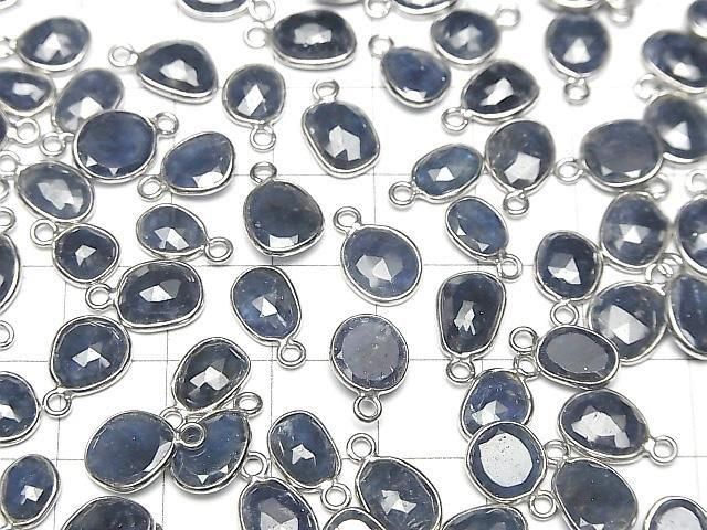 【動画】宝石質ブルーサファイアAA++ 枠留めフリーフォーム ローズカット【片カン】 SILVER925 3個 サムネイル4