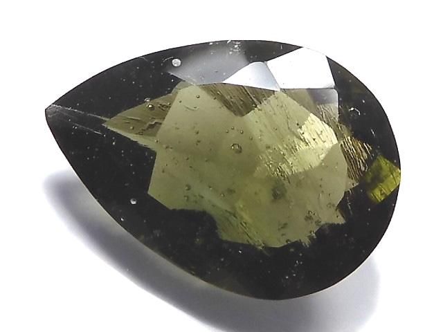 【動画】【1点もの】宝石質モルダバイトAAA ファセットカット ルース 1粒 NO.132の画像