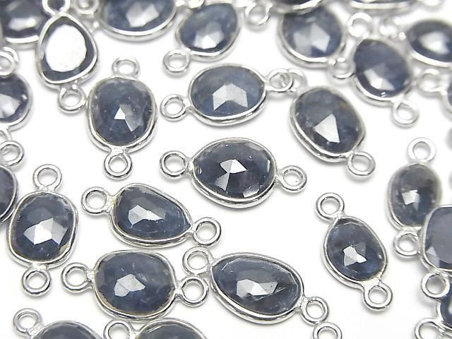 【動画】宝石質ブルーサファイアAA++ 枠留めフリーフォーム ローズカット【両カン】 SILVER925 3個の画像