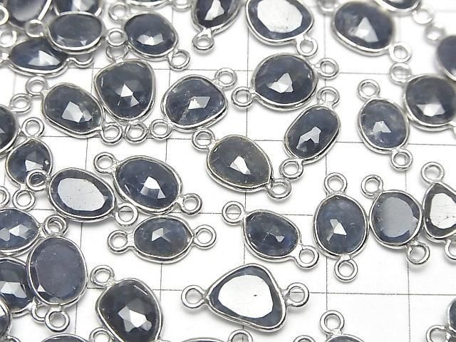【動画】宝石質ブルーサファイアAA++ 枠留めフリーフォーム ローズカット【両カン】 SILVER925 3個 サムネイル3