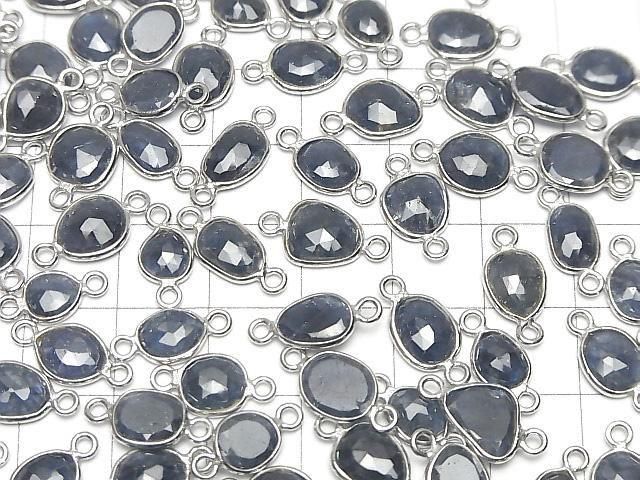 【動画】宝石質ブルーサファイアAA++ 枠留めフリーフォーム ローズカット【両カン】 SILVER925 3個 サムネイル4
