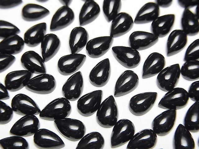 【動画】オニキスAAA ペアシェイプ カボション6×4mm 5個の画像