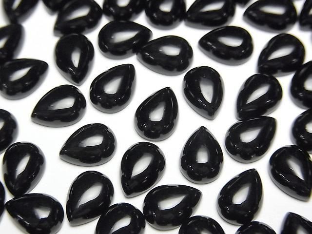 【動画】オニキスAAA ペアシェイプ カボション8×6mm 4個の画像