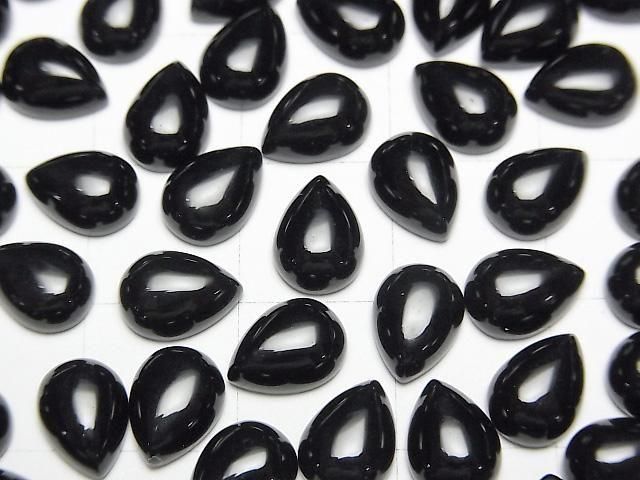 【動画】オニキスAAA ペアシェイプ カボション8×6mm 4個 サムネイル2