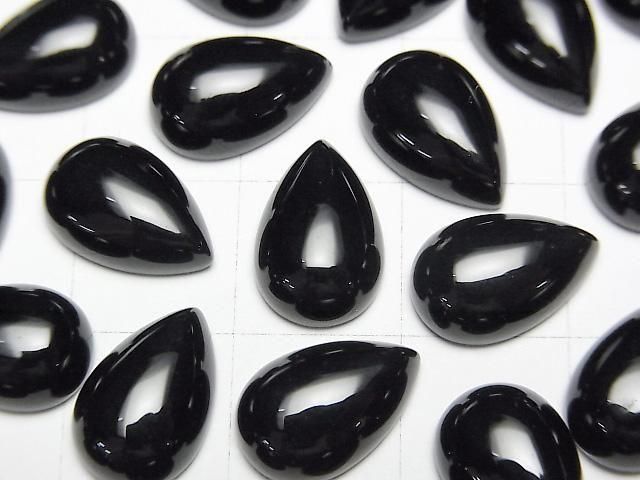 【動画】オニキスAAA ペアシェイプ カボション12×8mm 4個 サムネイル2
