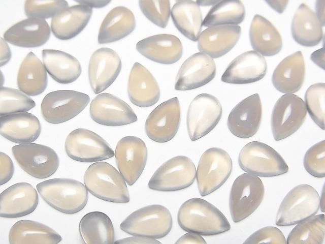 【動画】グレーオニキスAAA ペアシェイプ カボション6×4mm 5個の画像