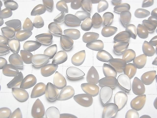 【動画】グレーオニキスAAA ペアシェイプ カボション6×4mm 5個 サムネイル3