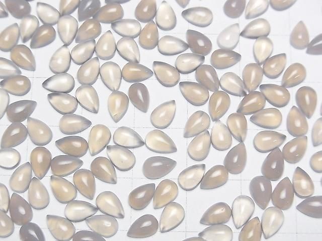 【動画】グレーオニキスAAA ペアシェイプ カボション6×4mm 5個 サムネイル4